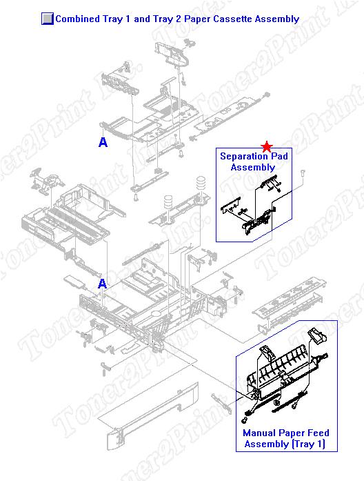 44211 - RM1-1922-000CN 250-Sheet Paper Cassette Tray