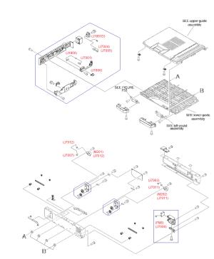 RM1-3564-000CN is tagged by a * in the diagram above.